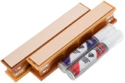 Wicked Edge 1/0.5 Micron Poly Diamond Emulsion & Leather Strops Pack